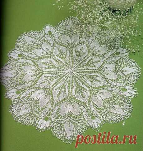 Салфетка спицами.