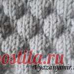 Узор «Буфы» спицами. Очень интересный и объемный узор для вязания спицами 'Буфы'.
Для вязания узора нужно набрать количество петель, кратное 4, плюс еще 3 петли.  Я набрала для образца 23 петли.
Дополнительные обозначения: Л1(5н)- спустить ...