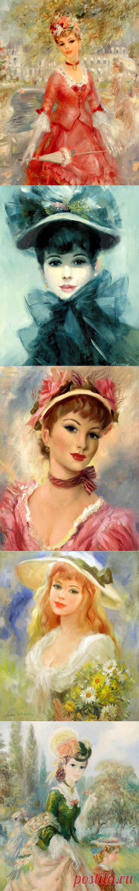 Фредерик Джон Ллойд Стревенс (John Frederick Lloyd Strevens) (1902-1990) | Под шляпкою – в любой сезон Найдете бездну шарма...