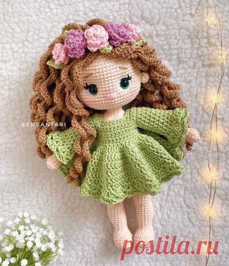 Кукла Розалин крючком. Амигуруми схемы и описания. Автор: Encantari | IRINELY.ART
