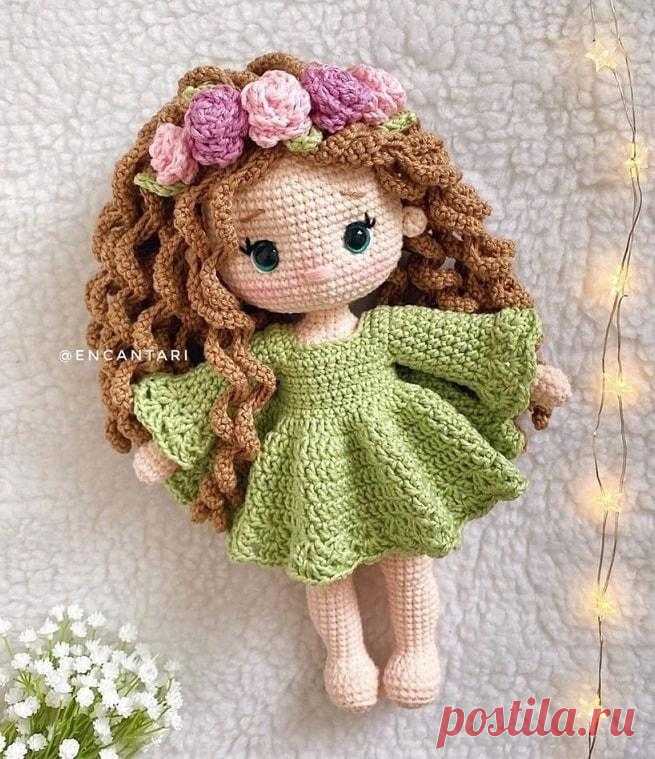 Кукла Розалин крючком. Амигуруми схемы и описания. Автор: Encantari | IRINELY.ART
