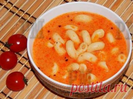 Томатный суп с плавленым сырком