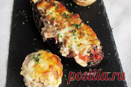 Баклажаны, фаршированные шампиньонами и шампиньоны, фаршированные баклажанами - пошаговый рецепт с фото (9925 просмотров)