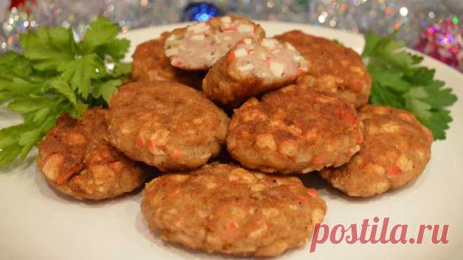 Нежные котлеты из курицы и крабовых палочек | Четыре вкуса