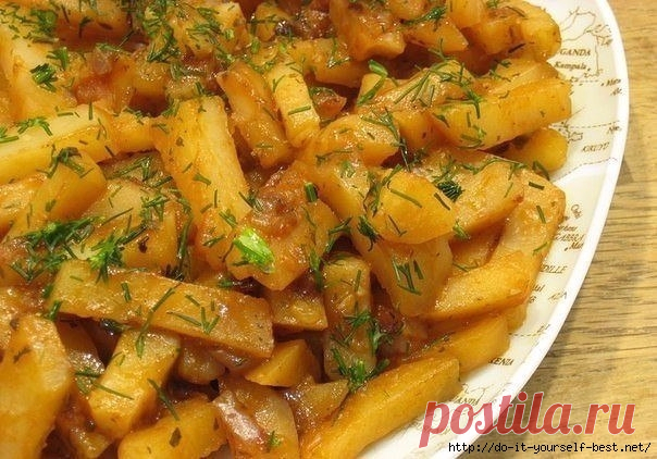 Вкусная картошка в мультиварке на режиме “Выпечка”.