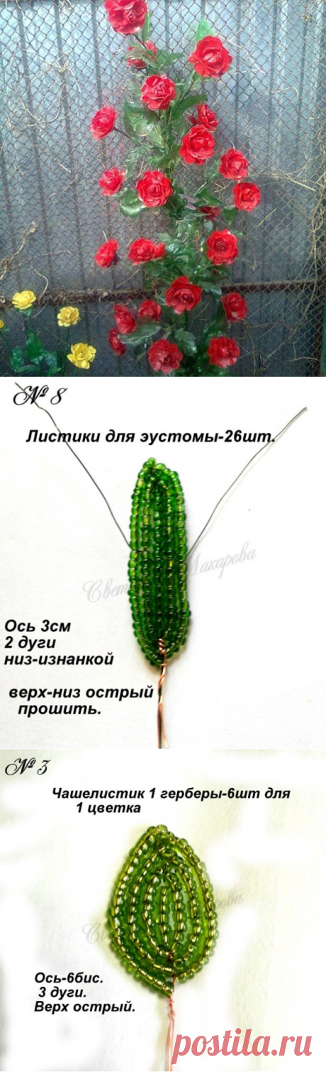 Весенний букет разных цветов из бисера