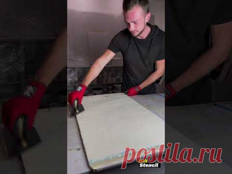 Stencil + Travertino! #feidal #декор