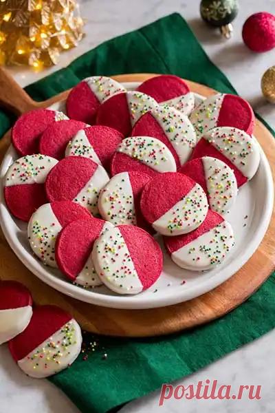 Как приготовить песочное печенье красный бархат