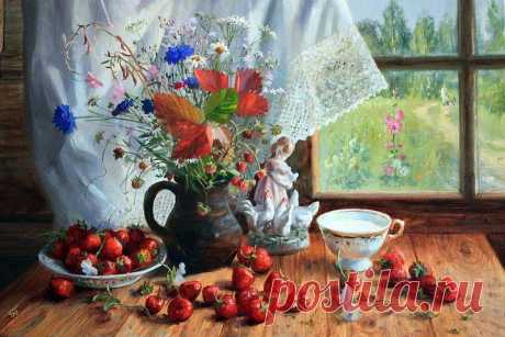 луг.околица.домишко.Василий Жданов.