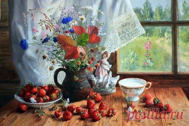 луг.околица.домишко.Василий Жданов.