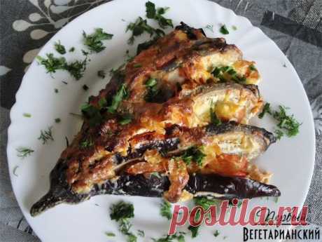 Удивите родных, приготовив красивое и вкусное блюдо - Баклажаны с сыром и чесноком "Баклажанный веер" Аромат сбивает с ног!