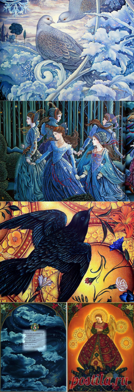 Художник-иллюстратор Laurel Long. "Двенадцать дней Рождества".