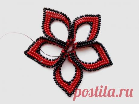 Кулон &quot;Цветок&quot; | biser.info - всё о бисере и бисерном творчестве