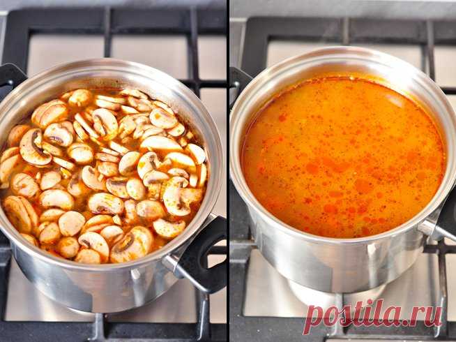 Мясной суп с перловкой 