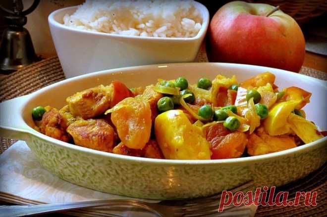 Куриное карри с яблоками - пошаговый рецепт с фото - как приготовить, ингредиенты, состав, время приготовления - Леди Mail.Ru