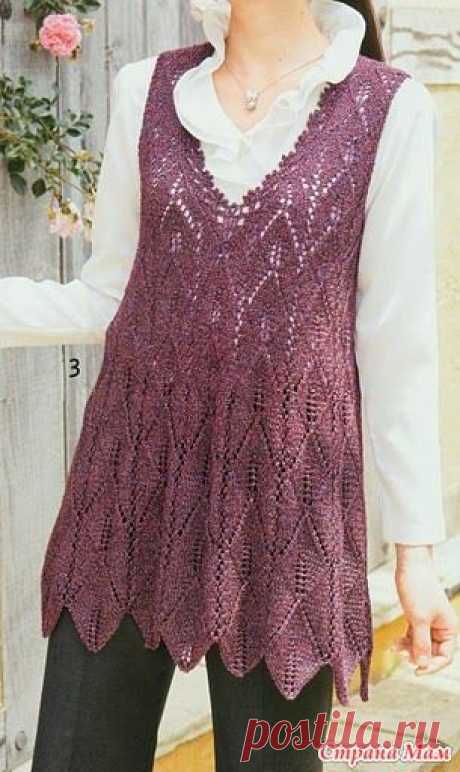 НЕОБЫЧНЫЙ ЖИЛЕТ СПИЦАМИ - ВЯЗАНАЯ МОДА+ ДЛЯ НЕМОДЕЛЬНЫХ ДАМ - Страна Мам