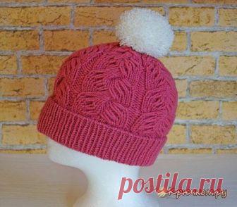 Шапка с узором Турецкая коса(мастер класс)