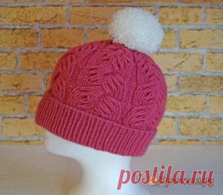 Шапка с узором Турецкая коса(мастер класс)