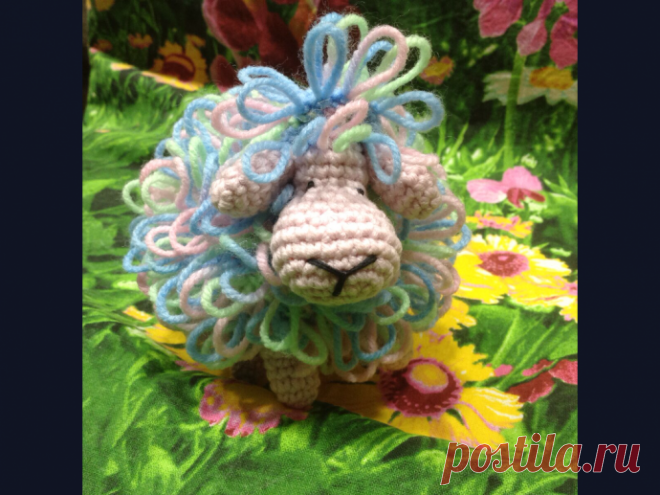 Вязанная крючком игрушка" овечка"