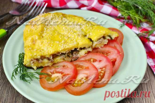 Картофельный рулет с фаршем в духовке, рецепт с фото пошагово