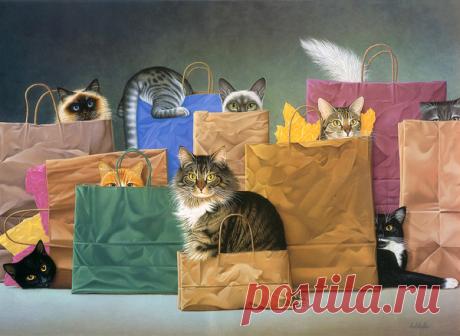 Художник Braldt Bralds. Котоживопись | Лолкот.Ру