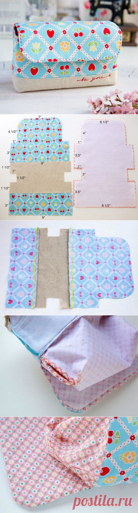 Handy Pouch Bag Tutorial. Удобная сумочка ~