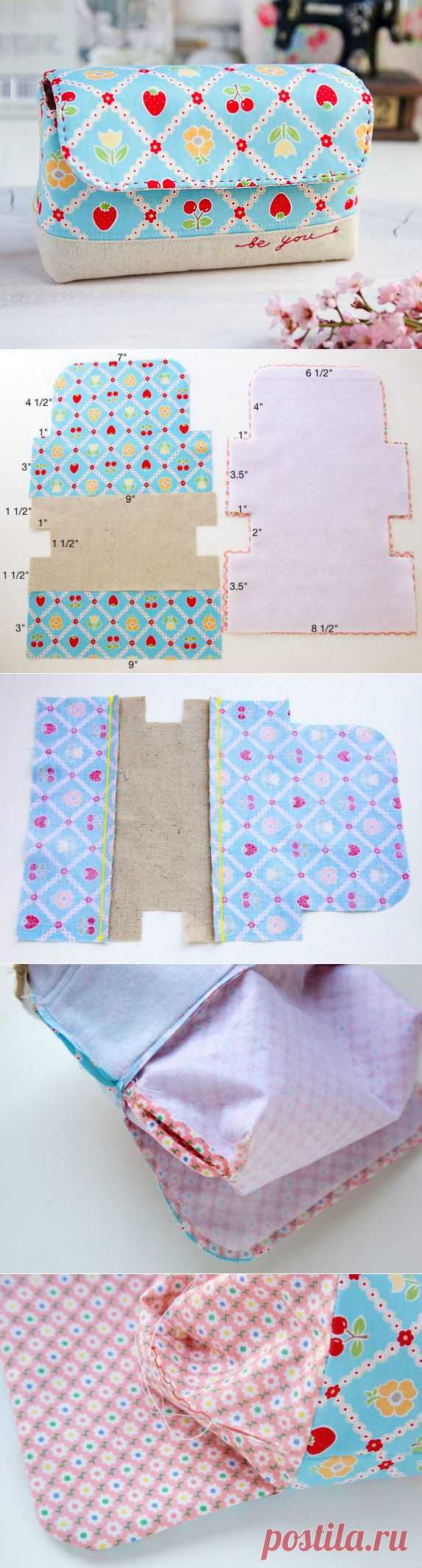 Handy Pouch Bag Tutorial. Удобная сумочка ~