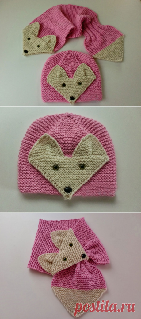 Anlatımlı Fox узорной шарф и Hat Дети | I Формальный Gardens