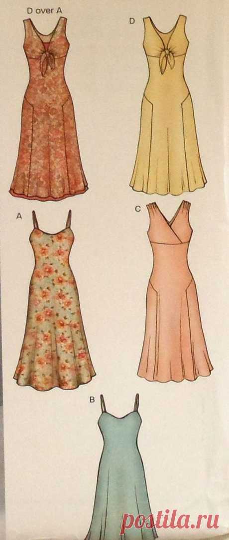 Summer Dress Sewing Pattern UNCUT New Look 6244 Sizes 8-18 sleeveless spaghetti strap