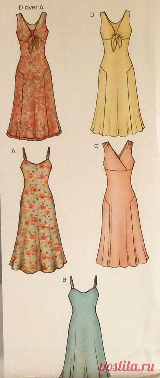 Summer Dress Sewing Pattern UNCUT New Look 6244 Sizes 8-18 sleeveless spaghetti strap