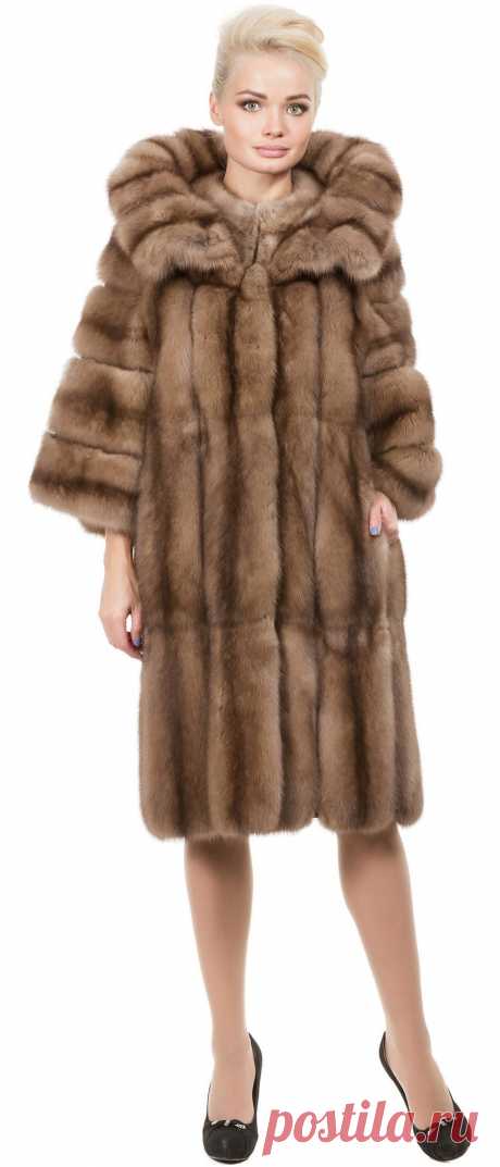 Купить Полупальто из меха соболя, модель 119513 - Цена 1684800