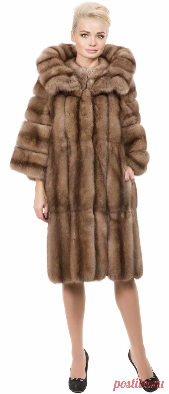 Купить Полупальто из меха соболя, модель 119513 - Цена 1684800