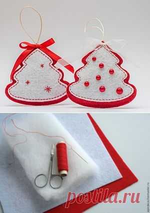 Мастерим новогоднюю ёлочку из фетра