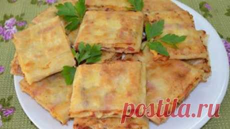 РЕЦЕПТЫ И СОВЕТЫ ХОЗЯЙКАМ: Жареный лаваш с колбасой и сыром.