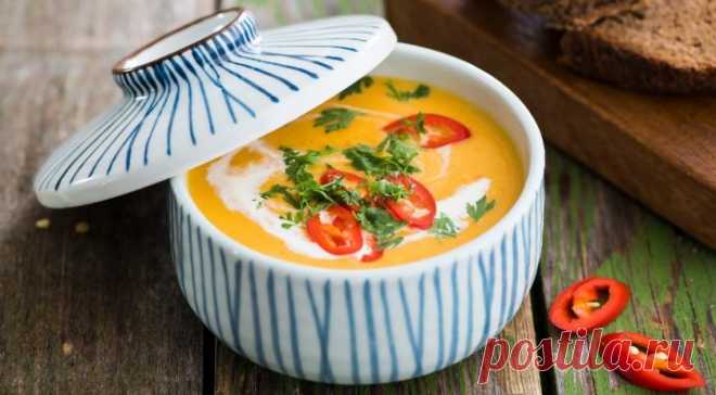 Для любителей ярких вкусов! Тыквенный суп в тайском стиле &#8212; Вкусные рецепты
