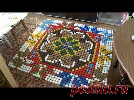 Коврики из бутылочных крышек