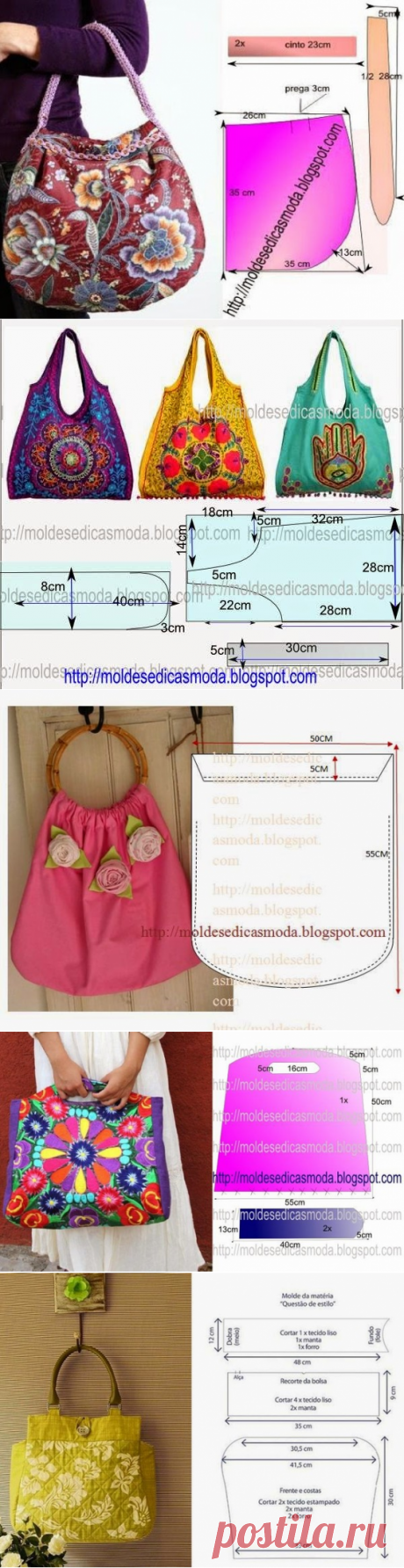 Сумочки: выкройки — Сделай сам, идеи для творчества - DIY Ideas