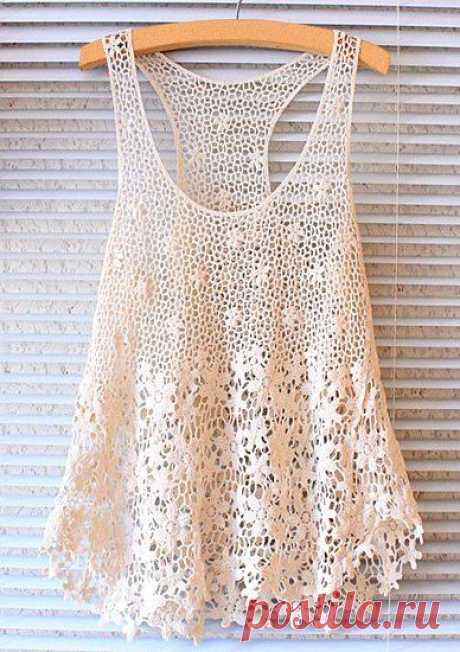 U-Neck Sleeveless Solid Color Hollow Out Sweet Lace Tank Top For Women (OFF-WHITE,ONE SIZE(FIT SIZE XS TO M)) | Sammydress.com