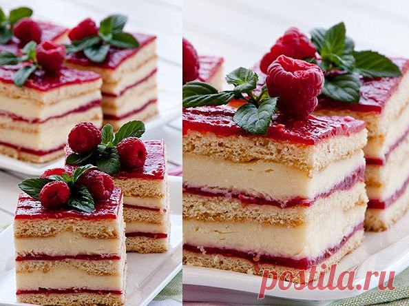 ВАНИЛЬНО-МАЛИНОВЫЙ ТОРТ