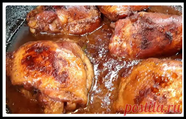 Сочная румяная курочка в ароматном луковом соусе: просто и вкусно!