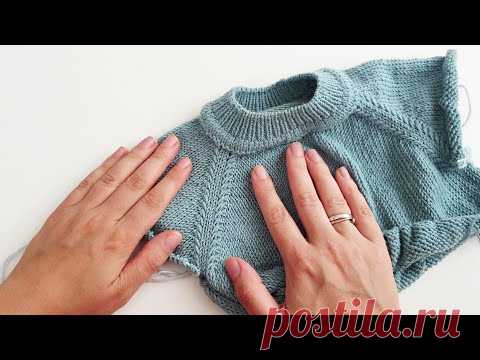 Красивая линия реглана как вязать