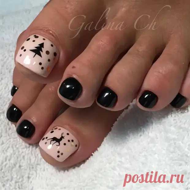 Новогодний педикюр: 40+ стильных оригинальных и ярких идей - Красотка - 17 декабря - 43352270006 - Медиаплатформа МирТесен