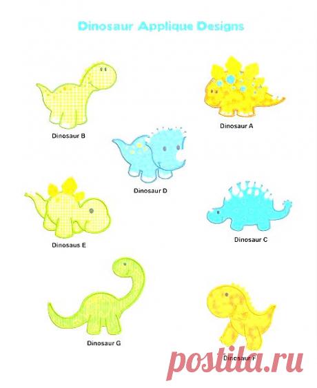 Dinosaurs Applique Layout | pattern