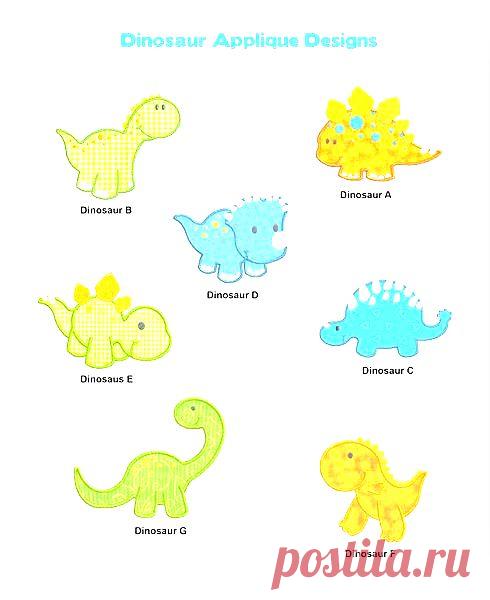 Dinosaurs Applique Layout | pattern