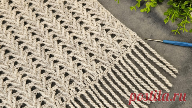 Muhteşem / tığ işi kolay etol şal ve püskül yapılışı Dikdörtgen ya da uzun şal için ideal ölçü:Genişlik: 80-110 cm,Boy: 180-210 cm uzunluğunda olmalıdır.#papatyanınörgüdünyası #etolşalmodelleri#crochetshawl