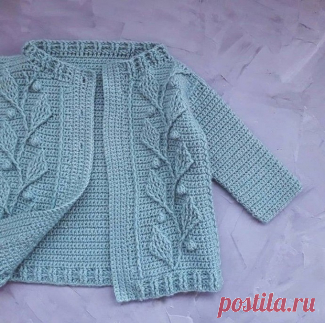 Узор крючком для детского кардигана
