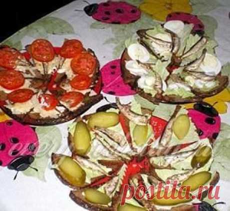 Простые бутерброды на праздничный стол, рецепты с фото