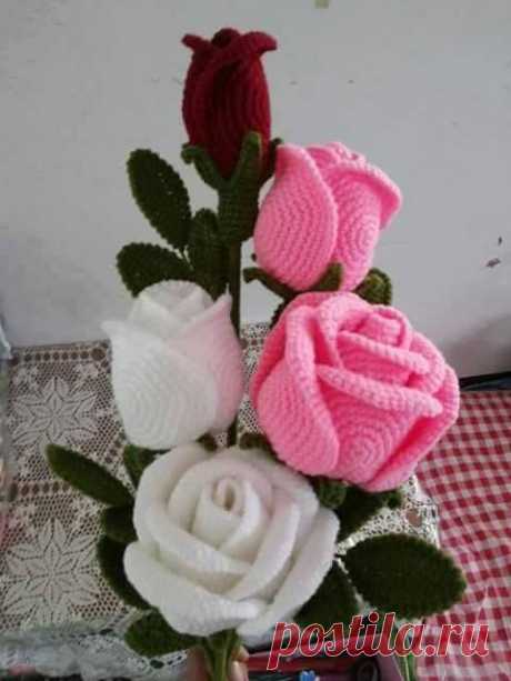 ergahandmade: Big Crochet Roses + Diagrams