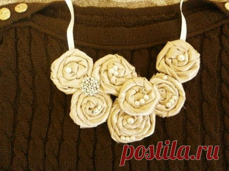 how to make flower necklace, DIY, bib necklace,Tutorial