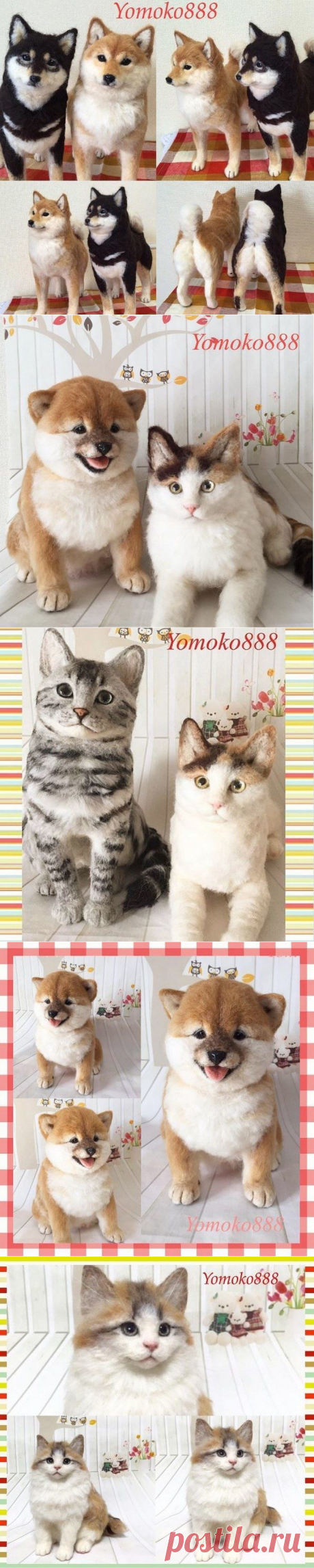 Собаки и кошки из валяной шерсти / Я - суперпупер